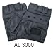 Cowhide Leather Fingerless Gloves W/Padded Palm