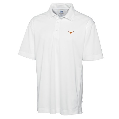 NCAA Men's Texas Longhorns White Drytec Genre Polo (White, Large)