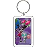 Invader Zim with Gir and Piggie Lucite Keychain