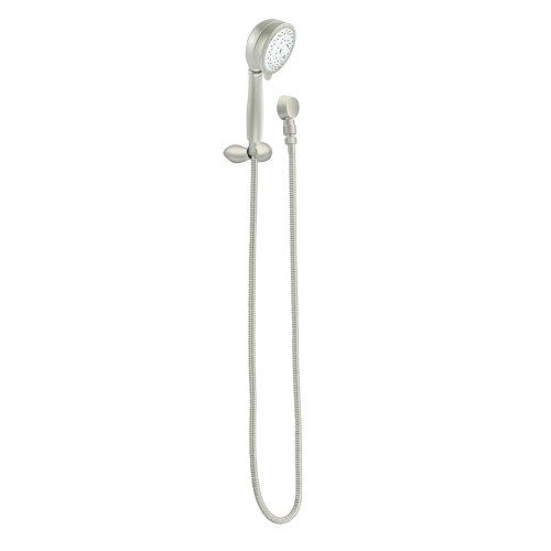 Moen 3836ST Four-Function Massaging Handshower with Bracket and Hose, Satine