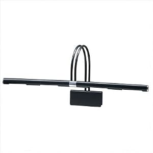 Slim-line Grand Four Light Piano Lamp in Black with Chrome