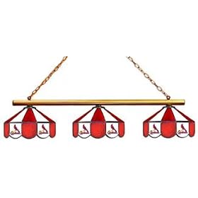 St Louis Cardinals 3pc SWAG STAINED GLASS POOL BILLIARD TABLE LAMP LIGHT