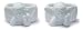 PAPER + DESIGN 2er Packung Serviettenringe Poly-Engel<br> weiß oval ø 4 cm