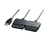 【サンワサプライ】PS、PS2用のコントローラーがパソコンで使える。USBゲームパッドコンバータ（2P用） JY-PSUAD21 デュアルコントロール