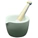 CoorsTek Porcelain Ceramic Pestle with Wooden Handle
