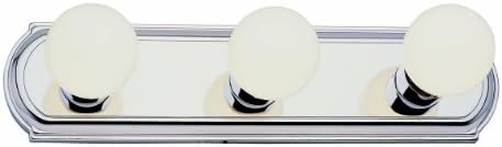 Trans Glob Lighting 3218 PC 3-Light Racetrack Bar Bathroom Light Fixture