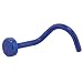 Grade 23 Titanium Dark Blue FLAT DISC Nose Ring