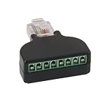 【ノーブランド品】RJ45　オス　プラグ　→　AV 　8ピン　ネジ　端子　アダプタ　ブロック　コンバータ アダプタ　ミニドライバー