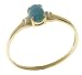 9ct Yellow and White Gold Ladies Turquoise Birth Stone Ring