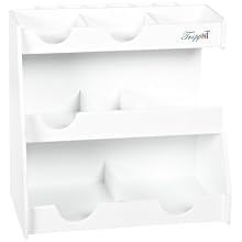 TrippNT 50027 White PVC Plastic Top Loader Workstation, 12.5" Width x 12" Height x 7" Depth