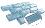 Dimensions Glass 1x2" Mosaic Tile Clear Light Blue