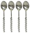 Decorative Condiment Spoon with Chain Handle Set of Four