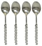 Decorative Condiment Spoon with Chain Handle Set of Four