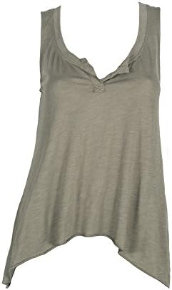 Fresh Laundry Sleeveless A Line Henley (Medium, Clay)