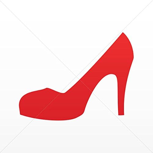 Decals Decal High Heel Women Shoe Tablet Laptops Weatherproof Sports Red (12 X 9.22 In)