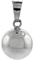 Sterling Silver 5/8" Harmony Ball Pendant, with snake chain.
