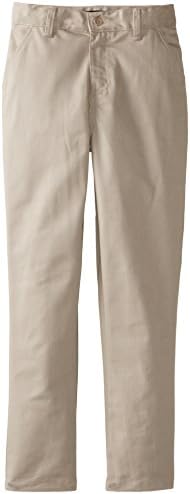 U.S. Polo Association Big Boys' Twill Straight Leg Pant, Khaki, 14