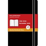 PLANNER Note book Moleskine weekly notebook diary journal July 2009 thru December 2010 calendar daytimer
