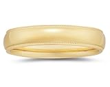5 mm Milgrain Edge Comfort-Fit Men's Wedding Band in 14k Yellow Gold