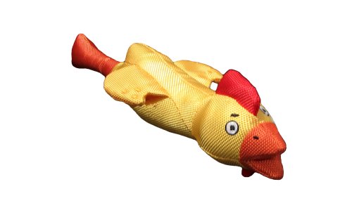 Kyjen Plush Puppies Huck 'Em Dog Toy, Chicken, Large