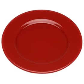Love Plates Set of 4, 9-1/2-inch Salad Plates, Ketchup