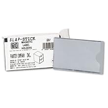 Panter Company MAG-LH-GY Magnetic label holders, 4-1/4 x 2-1/2, gray, 10/pack