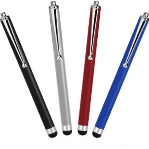 2 x Universal Capacitive Stylus Pen for iPad 1, 2 & 3, iPhone 4, HTC, Tablet pc, Asus Tablets, Advent, Samsung Galaxy, Mobile Phones, PC, Blackberry Playbook & Phones, Android and all other Capacitive Screens Devices – Universal Stylus Touchscreen pen with STRAP – Assorted Colours