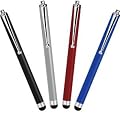 2 x Universal Capacitive Stylus Pen for iPad 1, 2 & 3, iPhone 4, HTC, Tablet pc, Asus Tablets, Advent, Samsung Galaxy, Mobile Phones, PC, Blackberry Playbook & Phones, Android and all other Capacitive Screens Devices - Universal Stylus Touchscreen pen with STRAP - Assorted Colours