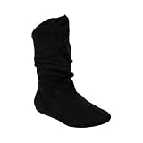 Womens Slouch Mid-Calf Boots Black