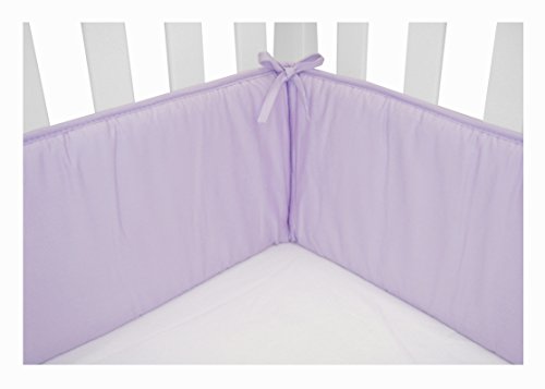American Baby Company 100% Cotton Percale Crib Bumper, Lavender