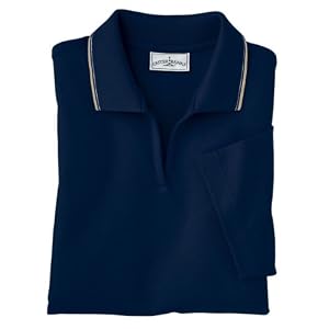 Buy Outer Banks - Ladies' 7.2 oz. Active Pinpoint Pique Polo with Striped Trim by Outer Banks