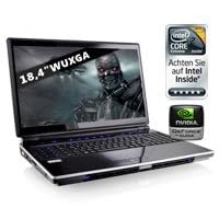 One Notebook T1500 18,4 Zoll, Intel® Core 2 Extreme QX9300 mit 4 x 2.53 GHz, 8192MB DDR3 Speicher, 1500GB (3x 500GB) SATA Festplatte, Blu-Ray Brenner Laufwerk, 2x 1024MB NVIDIA® Geforce GTX 280M, Bluetooth, HDMI, WLAN, Megapixel Webcam, 7 in 1 Card Reader[7559]