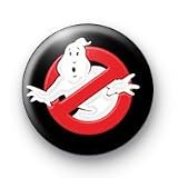 Ghostbusters Logo Black Background Pinback Button 1.25