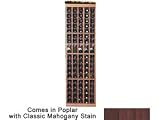 Wine Cellar Innovations Designer Series Collection Poplar with Classic Mahogany Stain 5-Column Individual Bottle Rack with Display 72x23x13-in.