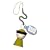A di Alessi Mr Chin Cell Phone Charm, Green (ASG88 GR)