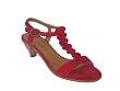 COCLICO Cache Suede T Strap Sandal in Red