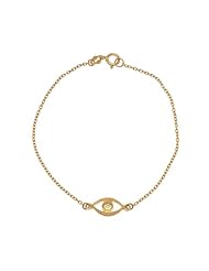 Kissika Gold Plated 925 Sterling Silver Evil Eye Chain Bracelet