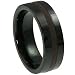9mm Artificial Wood Black Tungsten Ring 9mm Artificial Wood Black Tungsten Ring