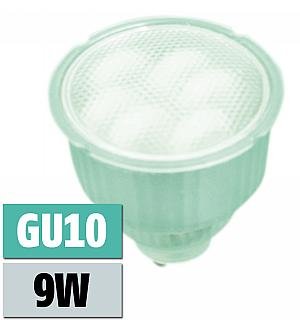 Energiesparlampe GU10, 230V, 9W,