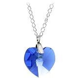 Austrian Crystal Heart September Birthstone Necklace