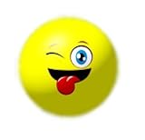 Emoji Inflatable Beach Balls - 5 Inch Crazy Face Emoji Ball - 1 Count