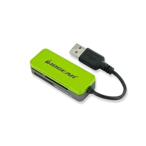 IOGEAR 12-in-1 USB 2.0 Pocket Flash Memory Card Reader/Writer GFR209 (Green)