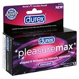 Durex Pleasuremax Lubricated Latex Condoms, 30178 - 12 / Pack, 6 Per Case