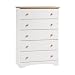 South Shore 3263035 5-Drawer Chest, Pure White and Maple