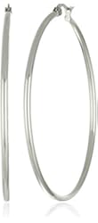 Stainless Steel Rounded Hoops Earrings (50mm Diameter)