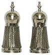 Decorative Salt and Pepper Shakers with Woven Wire Sides