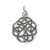 Pendant - Silver Irish Celtic Fancy Knot Web Design Pendant Charm
