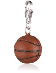 VINANI brand Germany 925 Sterling Silver Charm Pendant Basketball enameled HBBA