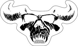 Danzig   Classic White Skull Logo on Clear Background   Sticker   Decal