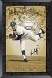 SANDY KOUFAX LOS ANGELES DODGERS AUTOGRAPHED BREAKING THROUGH FRAMED